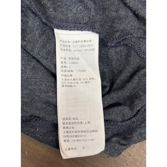 Abercrombie & Fitch Womens Charcoal Gray Hoodie Size L - Picture 6 of 9